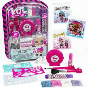 L.O.L. Surprise! Tattoo Roll-Its by Horizon Group USA, LOL Surprise Tattoos for Kids, Unroll Over 1 ft. of Surprises, Includes Temporary Tattoos, Body Art Markers, Stencils, Glitter, Body Gems & More(LOL Surprise Tattoos for Kids)
