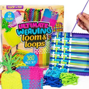 Made By Me Craft Loops Refill, Includes 210 Weaving Loom Loops in 7 Vibrant Colors, Potholders, DIY Craft Kit for Kids(Ultimate)