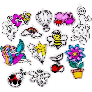 Made by Me Assorted Window Art Refill Pack 12 pk Horizon Group USA, Multicolor, one Size (95241)