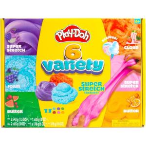 Play-Doh Super Stretch 12-Pack Playdoh Variety Kit, Kids Gifts, Popular Toys, Party Favors for Ages 8-12, Bulk Compound Packs(6 Pack Variety Scented)