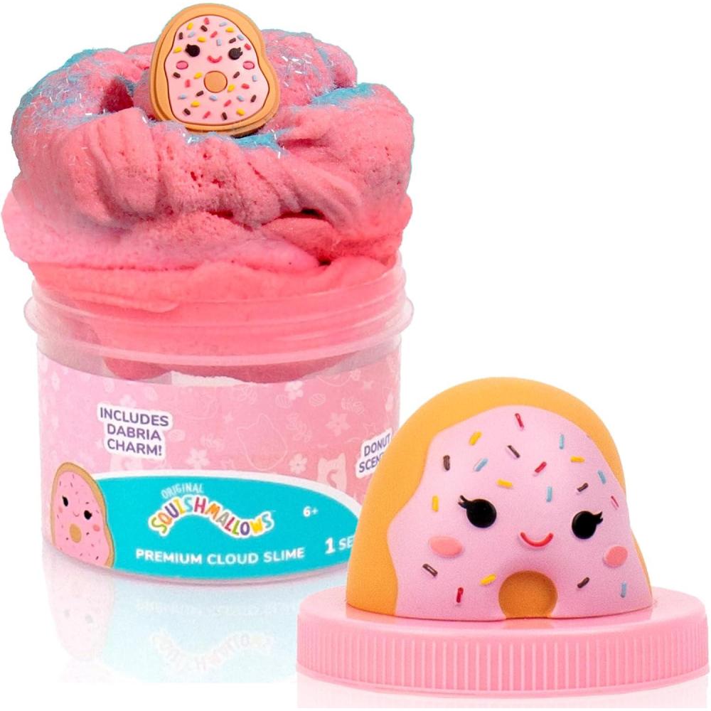 imageOriginal Squishmallows Ashely The Apple Premium Cloud Slime Green AppleScented 8 oz Storage Container with Figurine Topper Rubber Charm Goodie Bags Stuffers Kids Party Favors Sensory ToysDabria Donut