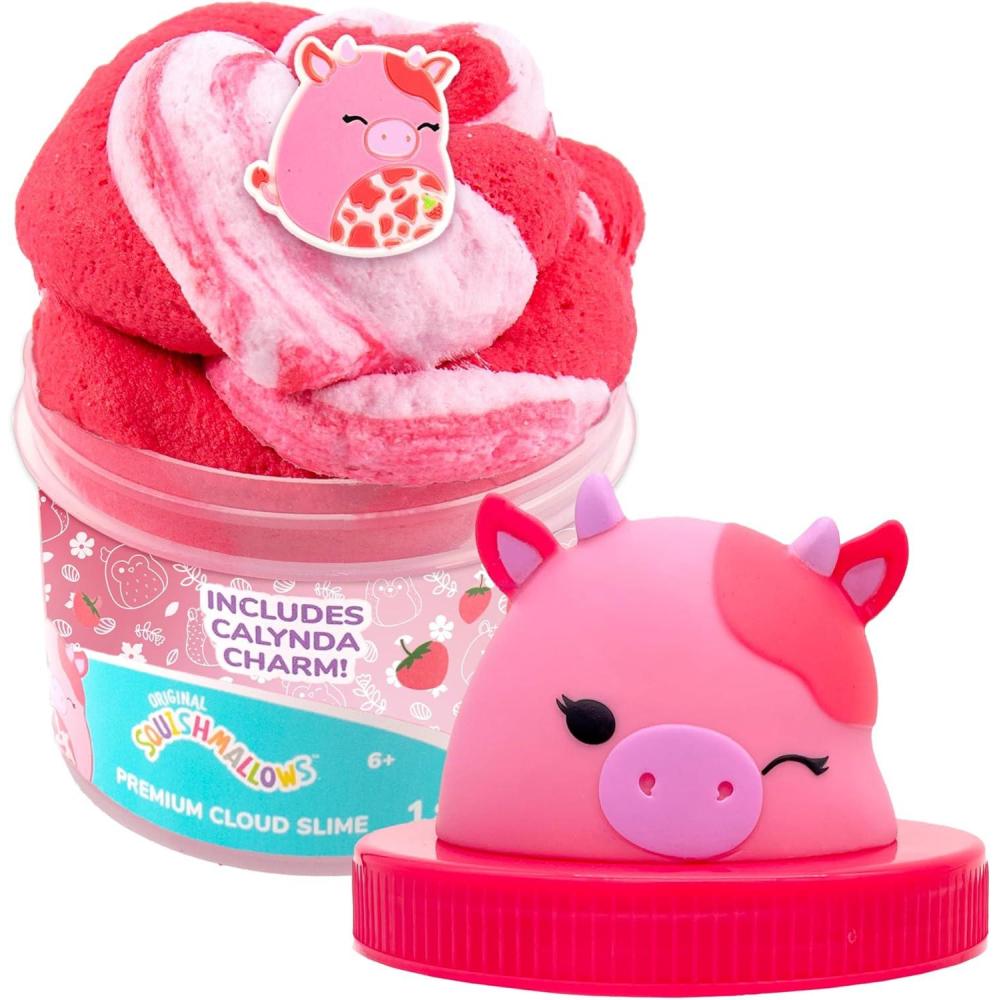 imageOriginal Squishmallows Ashely The Apple Premium Cloud Slime Green AppleScented 8 oz Storage Container with Figurine Topper Rubber Charm Goodie Bags Stuffers Kids Party Favors Sensory ToysCalynda Strawberry