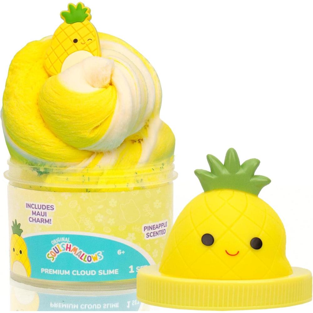 imageOriginal Squishmallows Ashely The Apple Premium Cloud Slime Green AppleScented 8 oz Storage Container with Figurine Topper Rubber Charm Goodie Bags Stuffers Kids Party Favors Sensory ToysMaui Pineapple