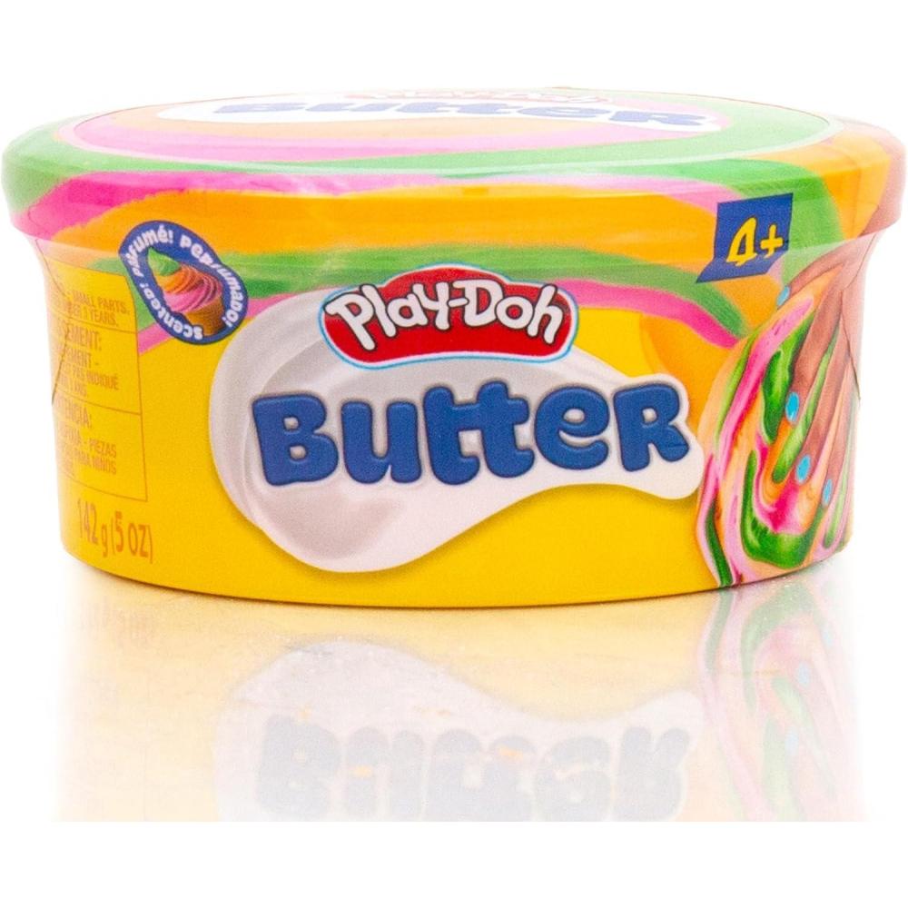 imagePlayDoh Butter Teal ampamp Orange Compound Coconut Scent Single 5 oz CanPink  Green  Orange  Rainbow Sherbert