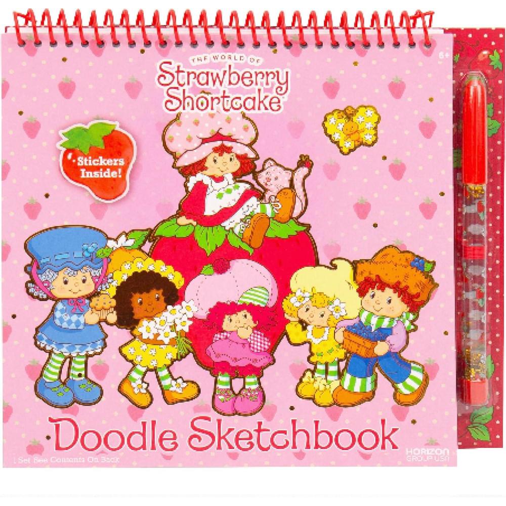 imageRainbow Brite Sketchbook 20 Pages ampamp 100 StickersStrawberry Shortcake