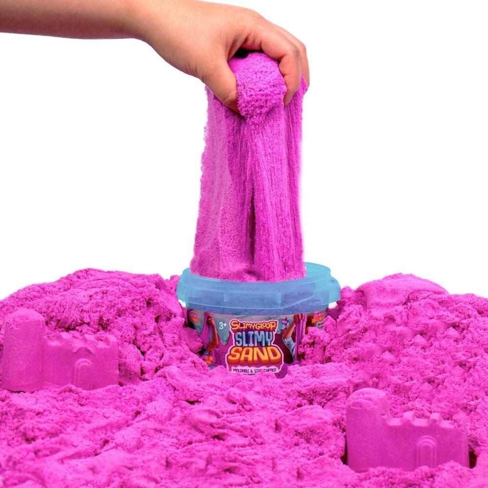 imageSLIMYSAND by Horizon Group USA 15 lbs of Berry Scented Moldable Stretchable Expandable Cloud Slime Blue ampamp Purple Marbled Slimy Play Sand in Reusable Bucket Non Stick Sensory ActivityPurple