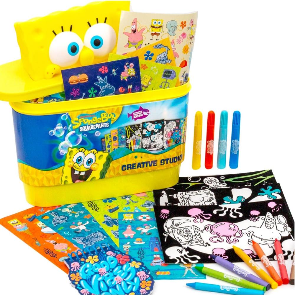 imageSpongebob Squarepants Spongebob Squarepants Creative Studio Art Kit with Over 25 Pieces