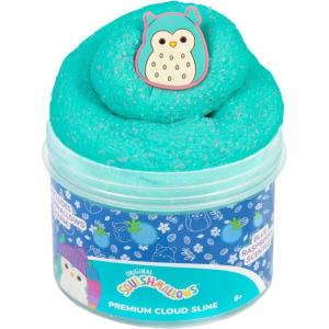 Original Squishmallows Premium Cloud Slime – 4-Pack Scented Slimes(Winston- Blue Rasp Scent)
