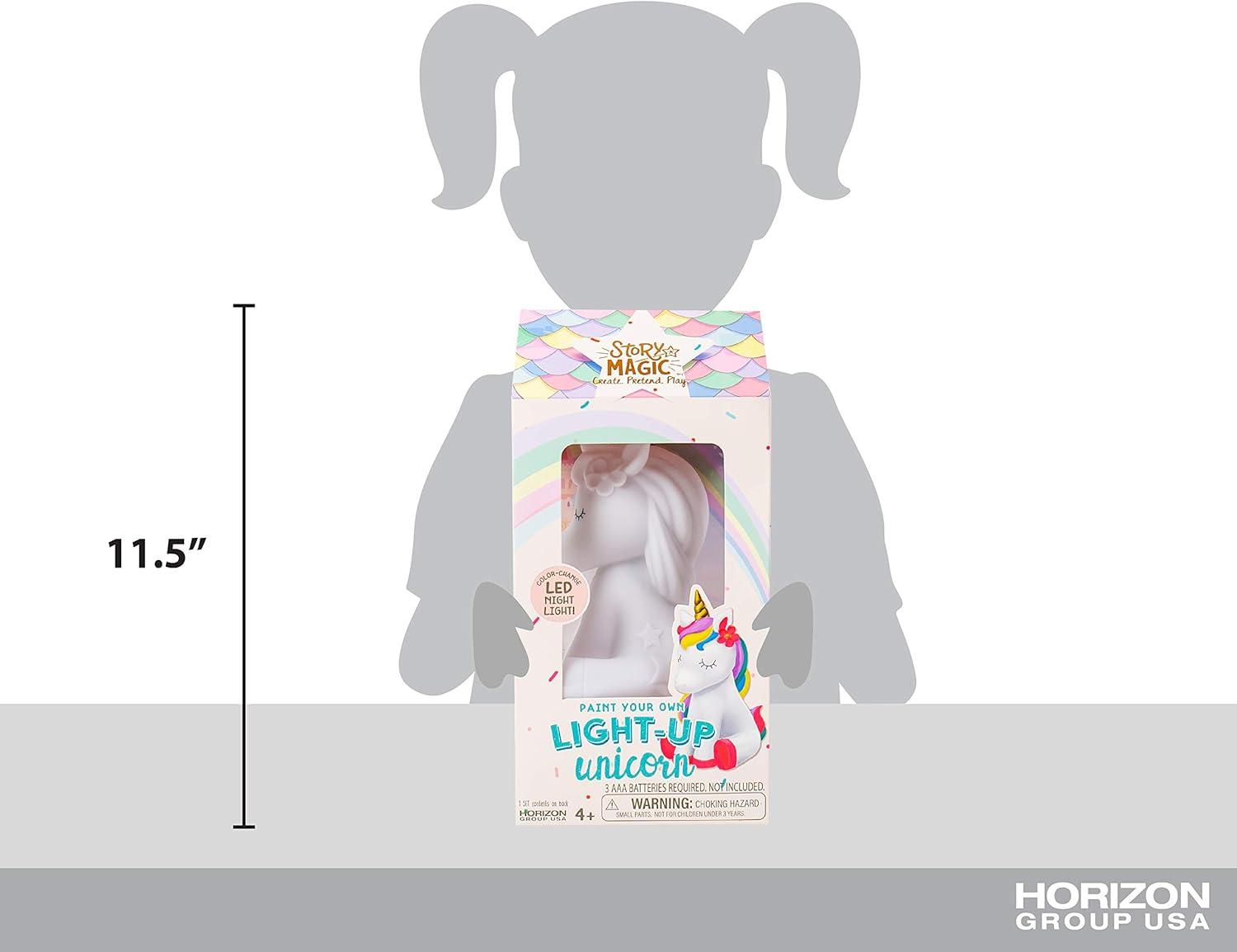 imageStory Magic Paint Your Own LightUp Unicorn by Horizon Group USA Paintable Batteries Required ColorChange LED Night Light