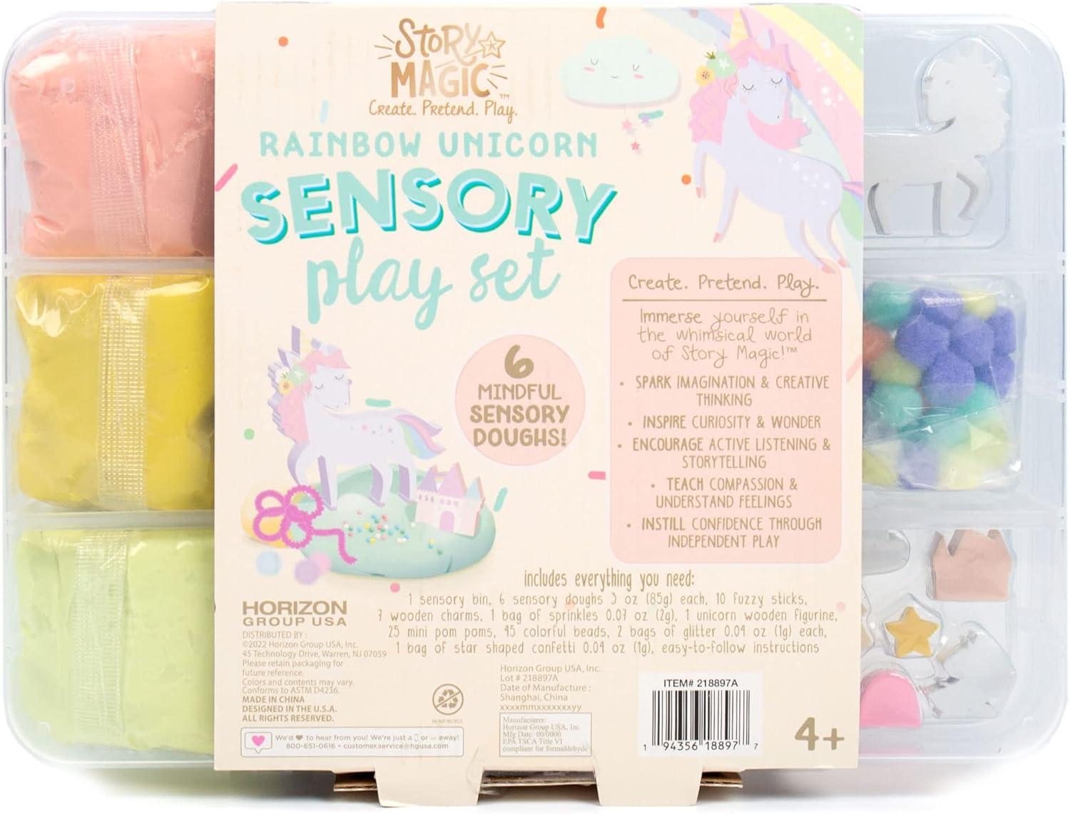 imageStory Magic Rainbow Unicorn Sensory Play Set Build Cognitive Development and Fine Motor Skills Tactile Activities for On The Go Sensory Toys for Preschoolers and Kids Ages 4 5 6 7 8