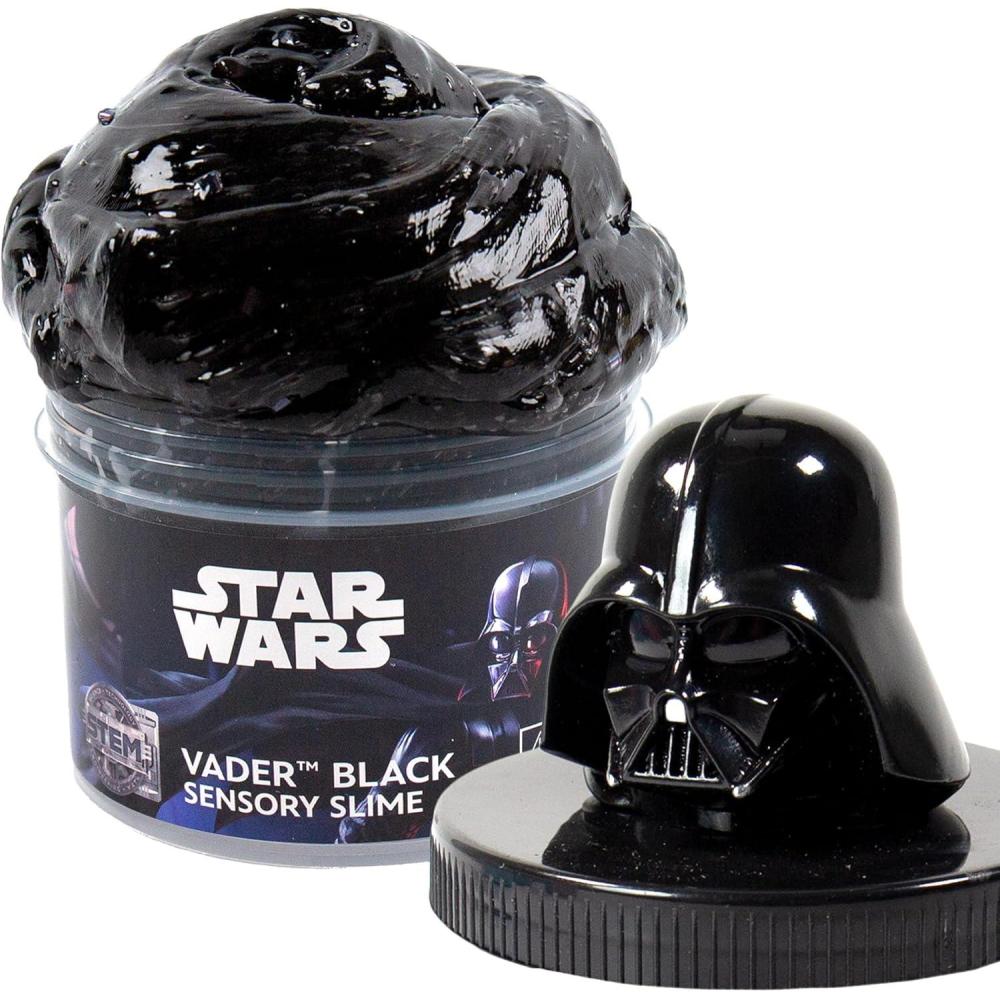 imageOfficial STAR WARS Slime 3Pack Galaxy Slime Kit Includes Darth Vader The Mandalorian Grogu Perfect for Goodie Bags Desk Toys Star Wars Merch Star Wars Toys Bulk Party Favors for Kids 812Vader Black Slime