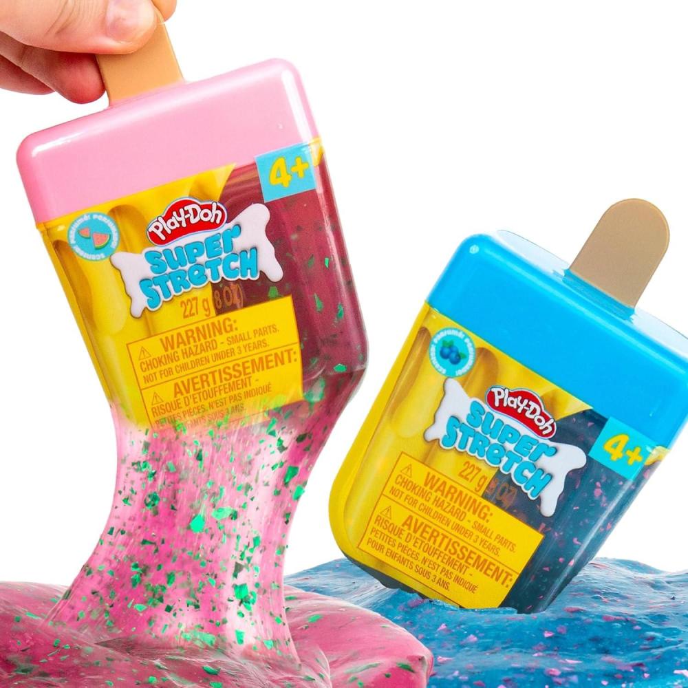 imagePlayDoh Fizzie 2Pack 1 Can of TwoToned Pink StrawberryScented 1 Can of TwoToned Blue RaspberryScented Cool Sensory Toys Gifts for Kids Tween Party Favors Goodie Bag StuffersMelty Pop