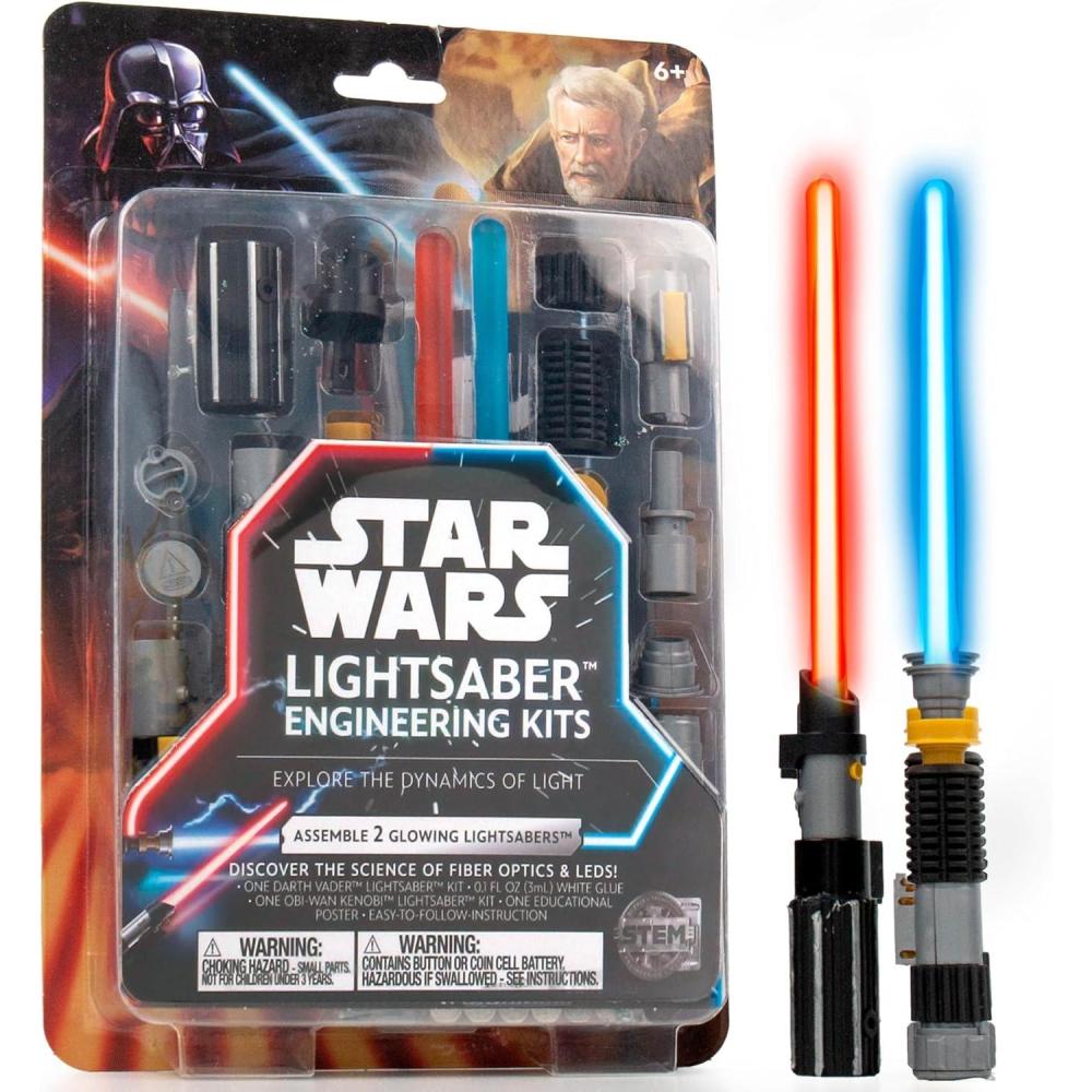 imageStar Wars Construct Your Own Lightsabers  Build 2 for Kids OBI Wan Kenobi ampamp Darth Vader 6 Year Old Boy Gifts Toys Collectible Stuff