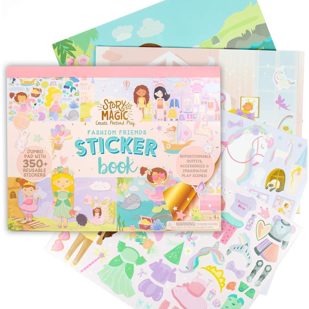 imageStory Magic Large Sticker Book by Horizon Group USA Create Your Own Magical Adventures Inside a 14quot x 11quot Sticker Book Over 350 Repositionable Stickers Sticker Books for Kids 24