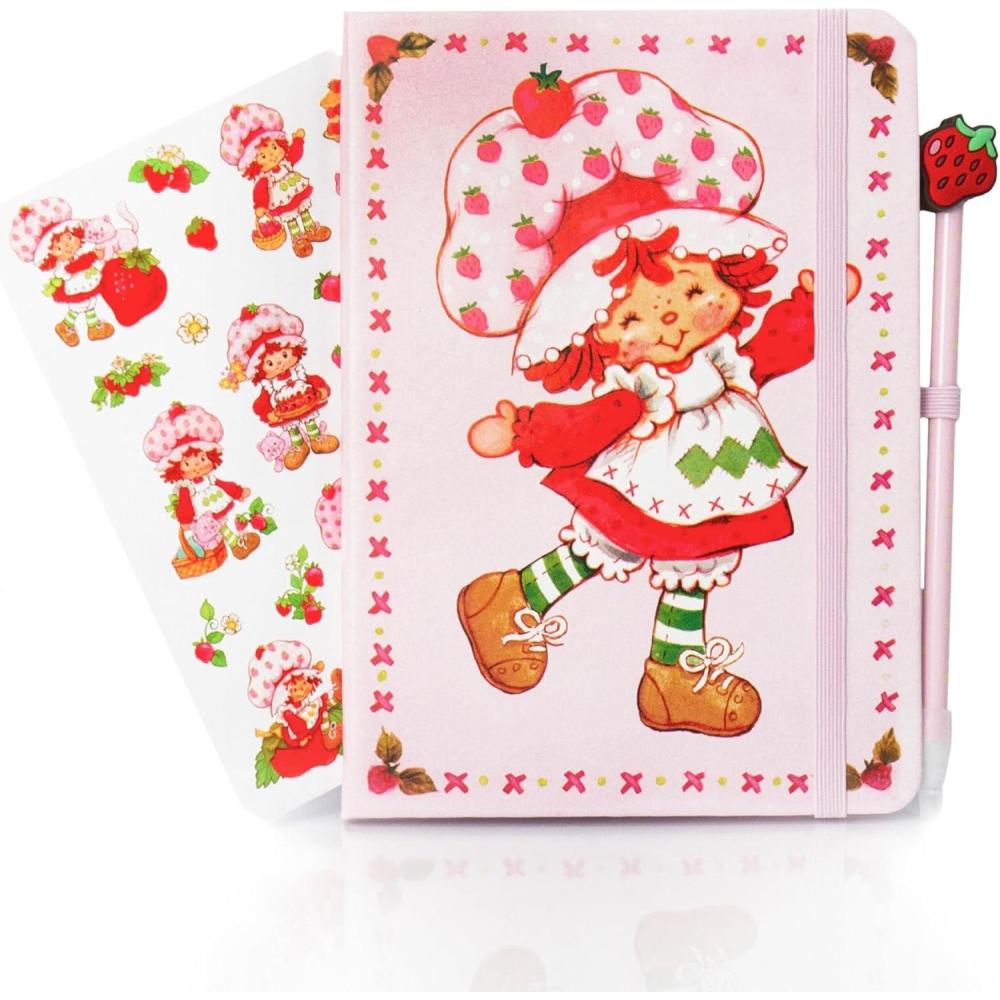 imageStrawberry Shortcake Journal Set with Pen ampamp Scented Stickers Strawberry Shortcake Accessories Journaling Kit 8 Year Old Girl Birthday Gift Journal for Girls Journal Kit Stationary Set Diary