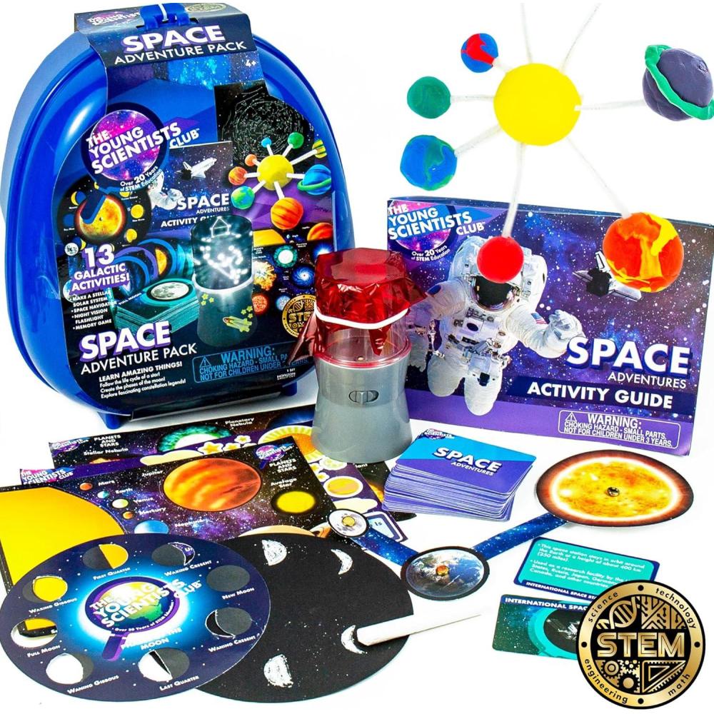 imageThe Young Scientists Club Dinosaur Adventure Pack by Horizon Group USA STEM Kit 16 Educational Activities Includes Reusable Backpack DIY Foam Dinosaur ampamp Fossils 42Piece Card Game ampamp More MultiSpace Backpack