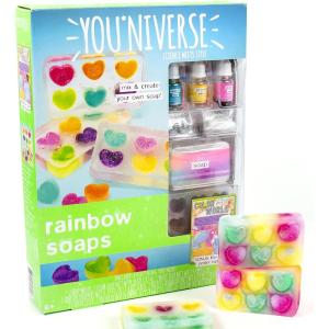 Just My Style You*niverse Sparkling Squishy Soaps, at-Home STEM Kits for Kids Age 8 and Up, DIY Shape Soaps, Chemistry Activities for Birthday Parties, Sleepovers(Rainbow)
