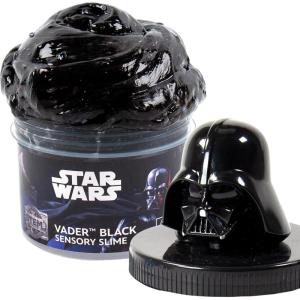 Official STAR WARS Slime, 3-Pack Galaxy Slime Kit, Includes Darth Vader, The Mandalorian, Grogu, Perfect for Goodie Bags, Desk Toys, Star Wars Merch, Star Wars Toys, Bulk Party Favors for Kids 8-12(Vader Black Slime)
