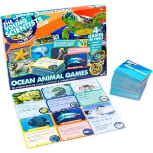 The Young Scientist Prehistoric Animal Card Games – 4 Games for Age 5 and Up: Matching, Bingo, Memory, Trivia – Hands-On Educational STEM Fun for Kids(Ocean Animals)