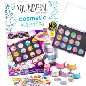You*Niverse Cosmetic Colorist by Horizon Group USA: Create 15 Hand Pressed Eyeshadows, STEAM Kit, Includes Magnetic Palette, Colorful Pigments, Tamper Tool & More, Multi(Cosmetic Colorist)