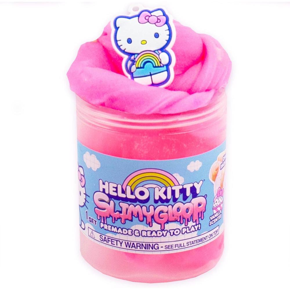 imageHello Kitty SlimyGloop 8 oz Pink Crystal Slime Vanilla Scented with Sprinkles Pearls ampamp Charm Party Supplies Stress Relief ToyHello Kitty 1 Pack