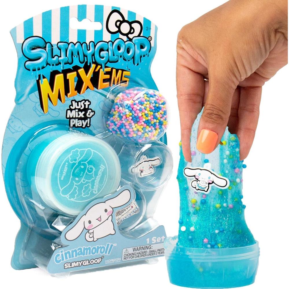 imageKuromi SLIMYGLOOP MixEMS Slime Collectible Charm with Fun AddIns Hello Kitty and Pink Glitter Slime Party Favors for Kids 812 Girls Toys Age 68 Sanrio StuffCinnamoroll