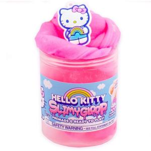 Hello Kitty SlimyGloop, 8 oz. Pink Crystal Slime, Vanilla Scented with Sprinkles, Pearls & Charm, Party Supplies, Stress Relief Toy(Hello Kitty (1 Pack))