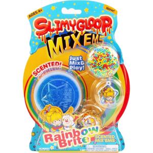 Kuromi SLIMYGLOOP Mix’EMS Slime, Collectible Charm with Fun Add-Ins, Hello Kitty and Pink Glitter Slime, Party Favors for Kids 8-12, Girls Toys Age 6-8, Sanrio Stuff(Rainbow Brite)