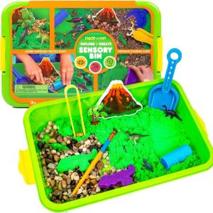 Made By Me Explore + Create Unicorn Sensory Bin – Sensory Bins for Toddlers – All-in-One Tactile Sensory Toys – Learn Through Play Toys – Unique Fine Motor Toys & Magical Sensory Experience(Dino Galaxy)