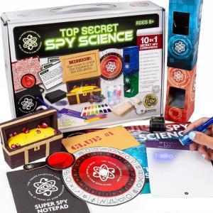 The Young Scientists Club Top Secret Spy Science Kit, Detective Kit for Kids, Crime-Solver Set for Spy Parties, Great Science Toy Gift for Boys and Girls, Be Your Own Secret Agent, Ages 8, 9, 10