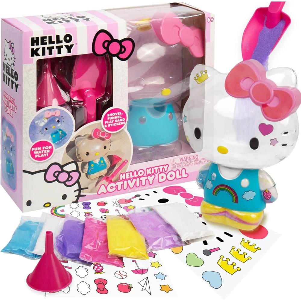 image:imageBluey Jumbo Sand Art Reusable Bluey Toys Fill with Sand or Water Includes Waterproof Bluey Doll Kids Shovel and Funnel Fun Sensory Toys for Kids Great Toddler Activities Toddler Travel ToysHello Kitty