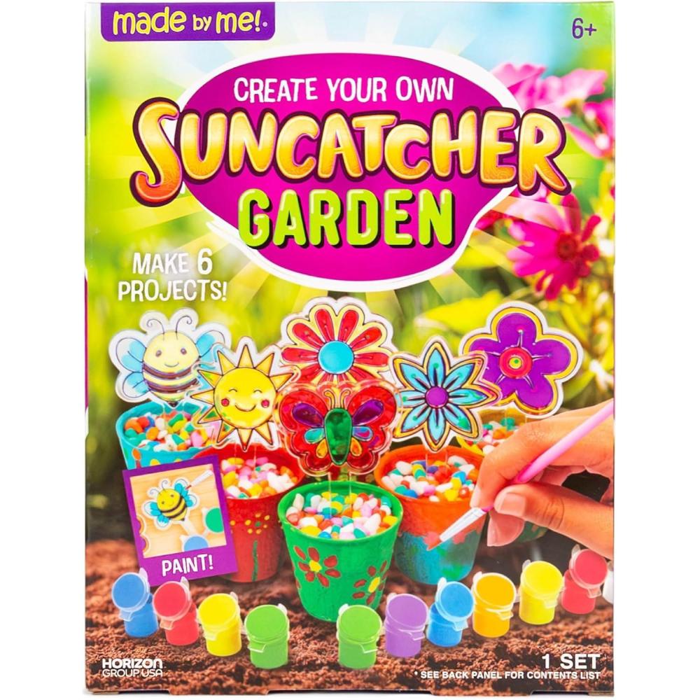 image:imageMade by Me Create Your Own Suncatcher Garden Includes 6 Suncatchers to Paint 7 Suncatcher Paints amp Acrylic Paints Fun Arts amp Crafts for Kids Suncatcher Kit Unique Craft Kits Cool Window Art
