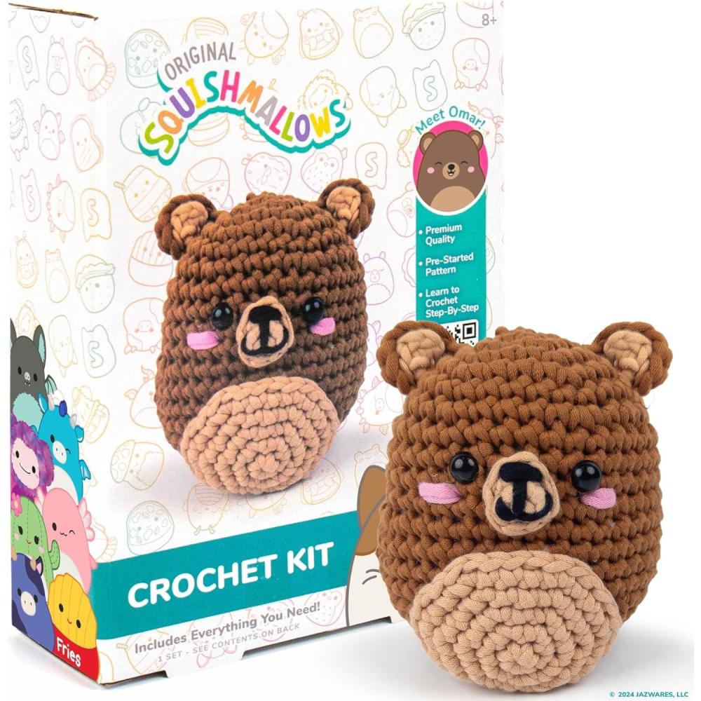 image:imageSquishmallows Original Wendy The Frog Crochet Kit Includes Yarn Crochet Hook Starter Hooks StepbyStep Tutorials Exclusive Crochet Kit DIY Craft Crochet Kits Great Teen GiftsOmar the Bear