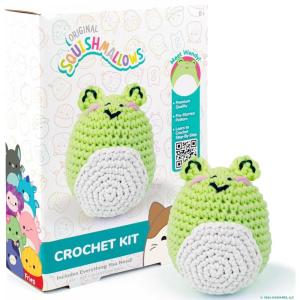 Squishmallows Original Wendy The Frog Crochet Kit, Includes Yarn, Crochet Hook, Starter Hooks, Step-by-Step Tutorials, Exclusive Crochet Kit, DIY Craft, Crochet Kits, Great Teen Gifts(Wendy the Frog)