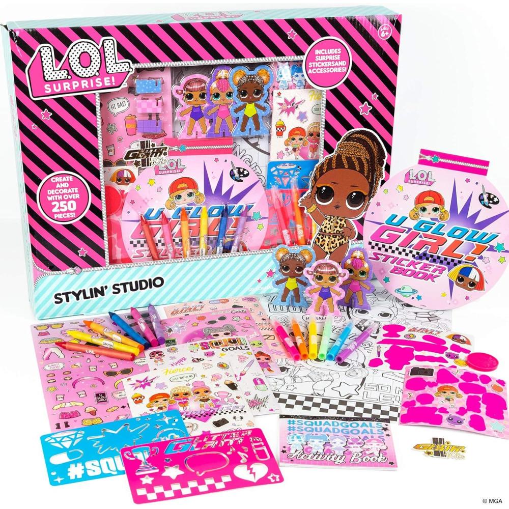 image:imageLOL OMG Dress Up Studio by Horizon Group USA Decorate 4 Dolls with Over 100 Accessories DIY Fashion Craft Kit Mix amp Match Fabrics amp Patterns Use Gemstones Stickers amp MoreStylin Studio
