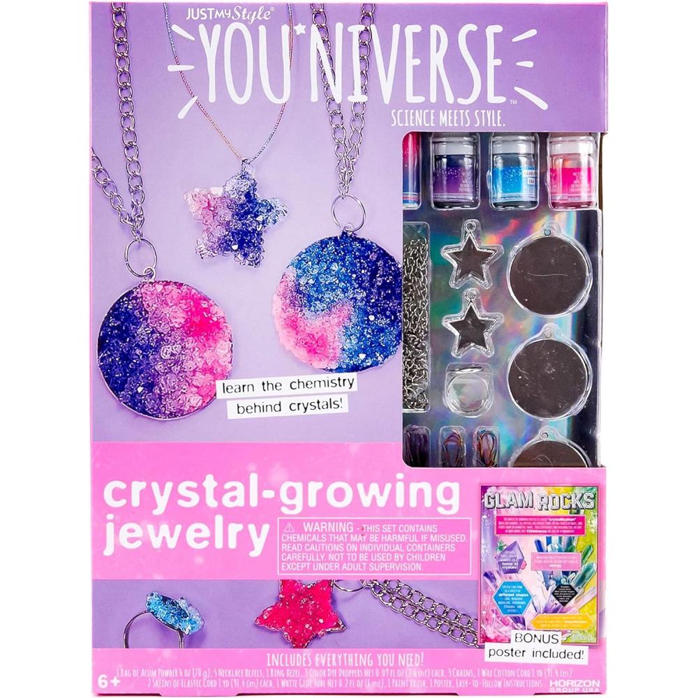 image:imageJust My Style Youniverse 3D Crystal Growing Unicorn atHome STEM Kits for Kids Age 6 and Up Grow Your Own Crystals DIY 3D UnicornJewelry