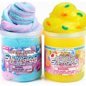 Sweet Treat Slime Bundle, 2-Pack Scented Slimes, Fluffy Vanilla Cloud Slime and Candy-Scented Glitter Slime for Kids, Slime Party Favors for Kids 8-12, Slime Kit for Girls Ages 8-12(Sweet Treat)