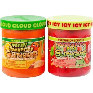 Sweet Treat Slime Bundle, 2-Pack Scented Slimes, Fluffy Vanilla Cloud Slime and Candy-Scented Glitter Slime for Kids, Slime Party Favors for Kids 8-12, Slime Kit for Girls Ages 8-12(Fruity)