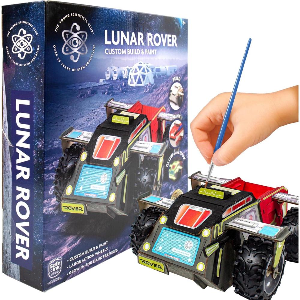 image:imageThe Young Scientists Club Lunar Rover Custom Build amp Paint Models of NASA Space Explorers Wooden 3D Puzzle Science Kit STEAM Craft Kits for Kids Space Toys for Kids 810