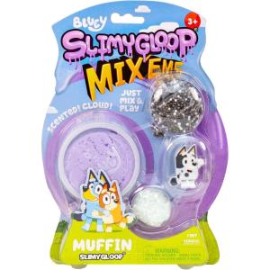 Bluey SLIMYGLOOP Mix’EMS – Muffin Cloud Slime, Marshmallow-Scented, Includes Glitter, Foam Balls & Collectible Muffin Charm