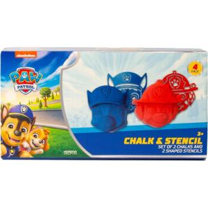 Paw Patrol Sidewalk Chalk & Reusable Stencils, 4-Piece Art Kit