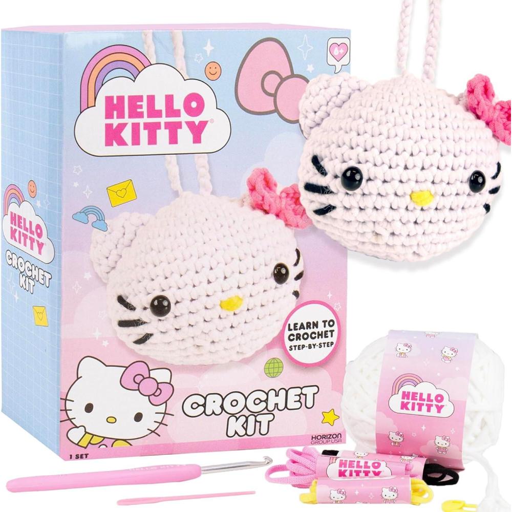 image:imageHello Kitty and Friends Crochet Kit  Cinnamoroll Bag Charm Sanrio Crochet Kit for Beginners with Yarn Starter Hooks StepbyStep Tutorials DIY Craft Great Teen GiftsHello Kitty
