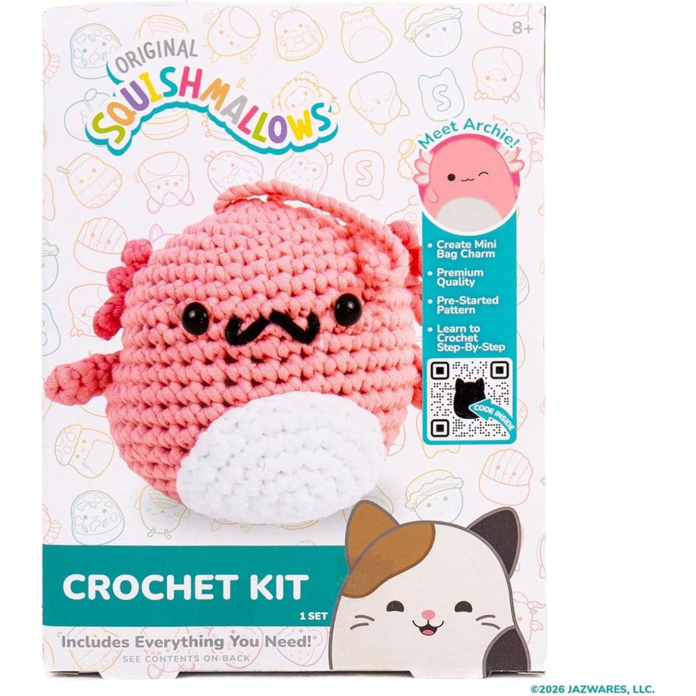 image:imageHello Kitty and Friends Crochet Kit  Cinnamoroll Bag Charm Sanrio Crochet Kit for Beginners with Yarn Starter Hooks StepbyStep Tutorials DIY Craft Great Teen GiftsSquishmallows Archie