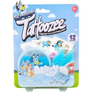 SLIMYGLOOP Tattoozee, Hello Kitty and Friends Tattoo Transfer Slime Kit, Sensory Play for Kids Ages 6+, Strawberry Scented, Glitter Texture(Bluey)