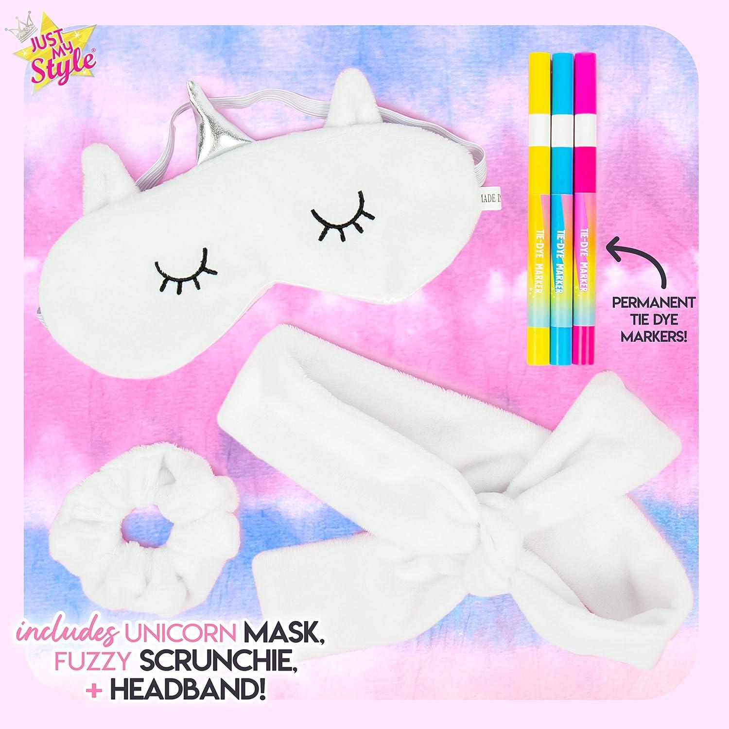 image:imageJust My Style Fuzzy Spa TieDye Set by Horizon Group USA Create 3 Soft TieDye Spa Day Essentials with Vibrant Brush Marker Colors MessFree DIY Kit for KidsFuzzy Spa