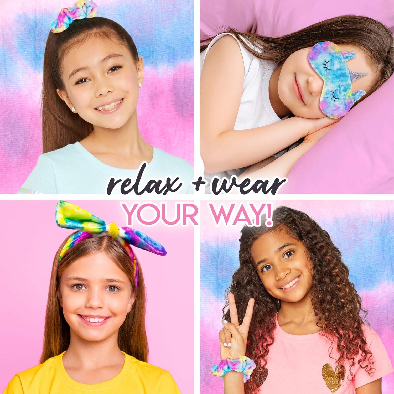 image:imageJust My Style Fuzzy Spa TieDye Set by Horizon Group USA Create 3 Soft TieDye Spa Day Essentials with Vibrant Brush Marker Colors MessFree DIY Kit for KidsFuzzy Spa