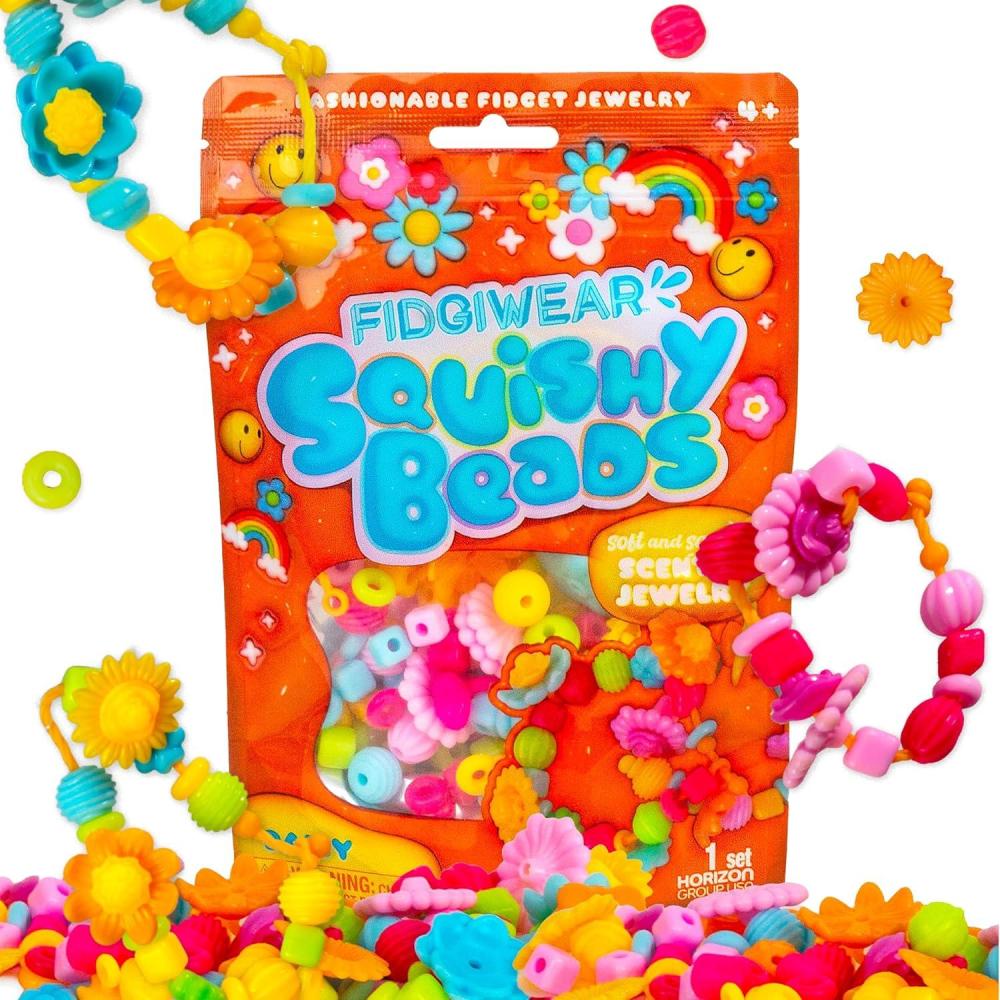 image:imageFidgiwear Squishy Beads  Dreamy Blue Theme Create Fashionable Fidget Jewelry with Scented Squishy Beads for Jewelry Making Toddler Sensory Bracelet Making Kit for Ages 3Orange