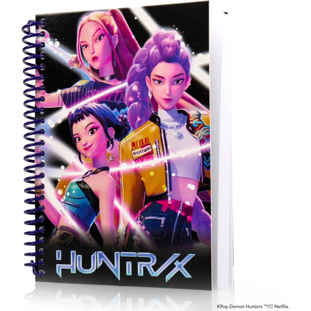 image:imageKPop Demon Hunters Journal  Huntrx Edition 100 Lined Pages Notebook Measures 58 x 83 Official K Pop Demon Hunters Merch for KPop Fans Students TeensHuntrx
