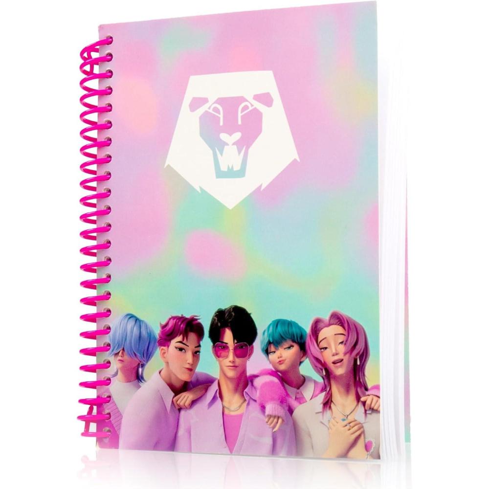 image:imageKPop Demon Hunters Journal  Huntrx Edition 100 Lined Pages Notebook Measures 58 x 83 Official K Pop Demon Hunters Merch for KPop Fans Students TeensSaja Boys