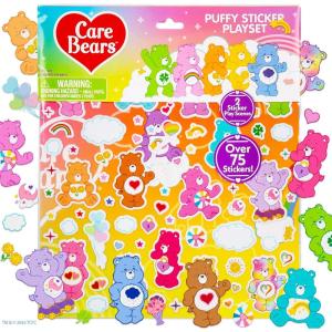 Teenage Mutant Ninja Turtles® Puffy Sticker Playset, Includes 30 Reusable TMNT Stickers & Double-Sided Play Scene, Classic Teenage Mutant Ninja Turtles Toys, Great Travel-Friendly Kids Activities(Care Bears)